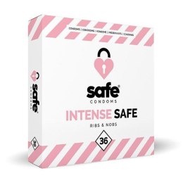 SAFE - Condoms Intense Safe Ribs & Nobs (36 pcs)