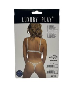 Bielizna-Luxury Play - Lingerie Set Medium White