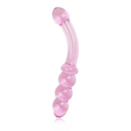 Słodkie różowe analne dildo szklane sex 18 cm