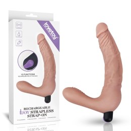 Podwójne dildo z wypustkami strap-on realistyczny