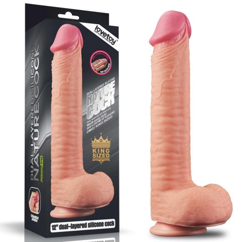 Ogromne dildo realistyczny wygląd przyssawka 30 cm