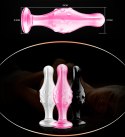 Szklane dildo analne z wypustkami 3 kolory 11,5 cm