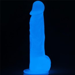 Dildo led giętkie duży penis podświetlany 21,5 cm