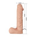 Dildo realistyczny penis wibracje strap-on 26cm