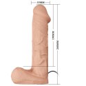 Dildo realistyczny penis wibracje strap-on 26cm