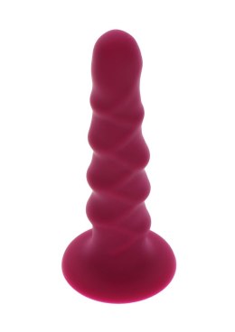 Dildo do uprzęży strap-on żebrowane erotyka 15cm