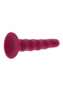 Dildo do uprzęży strap-on żebrowane erotyka 15cm