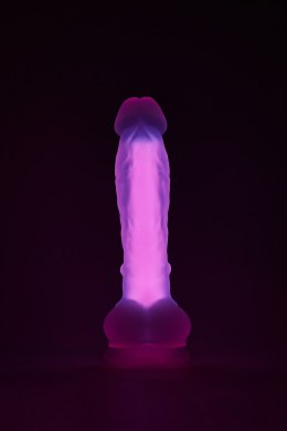 RADIANT SOFT SILICONE GLOW IN THE DARK DILDO LARGE PINK