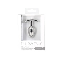 Pillow Talk - Sneaky Stainless Steel Butt Plug with Swarovski Crystal