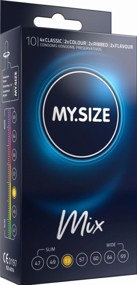 MY.SIZE Mix 53 mm Condoms- 10 pieces