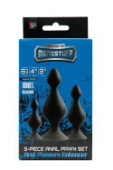 Zestaw-MENZSTUFF 3-PIECE ANAL PAWN SET BLACK