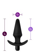 ANAL ADVENTURES PLATINUM SILICONE VIBRATING PLUG BLACK