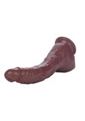 Duży zagięty murzyński penis dildo 22cm przyssawka