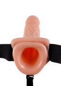 Proteza-HOLLOW STRAP-ON W BALLS 11"""" FLESH