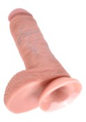 Dildo-cock 8 inch w/ balls flesh