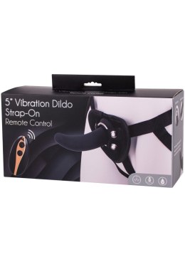 Strap-on regulowane paski wibrujące czarne dildo