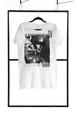 T-shirt men white L regular