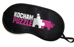 Opaska na oczy z napisem kocham puzzle na prezent