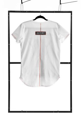 T-shirt men white L fashion